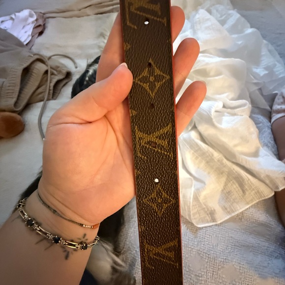 Louis Vuitton Monogram Brown Leather Belt - Picture 1 of 5